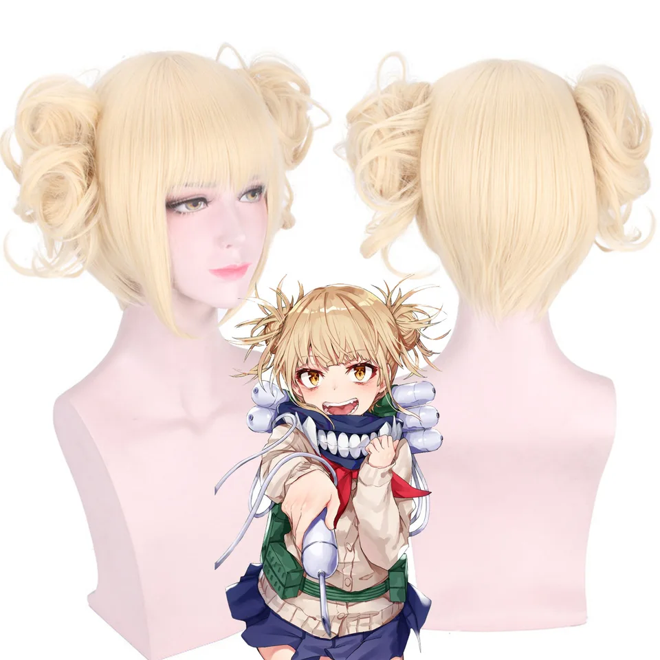 Anime Cross My Body / Hitiko Toga Cosplay Gold Wig Japan Halloween Party parochne C27x28