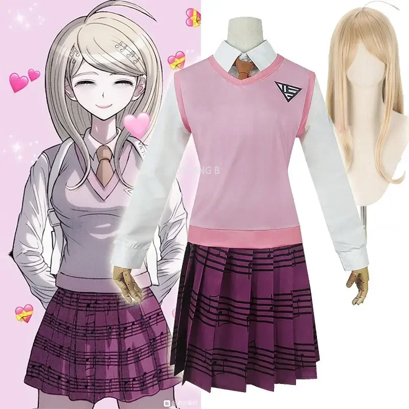 Anime Danganronpa Kaede Akamatsu Cosplay kostýmy halloween for žien rola Play