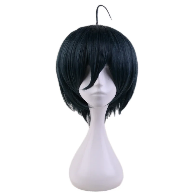 Anime Danganronpa v3: Zabíjanie harmónie Saihara Shuichi Short Wig Cosplay kostým Dangan Ronpa tepelne odolné voči vlasom Men.