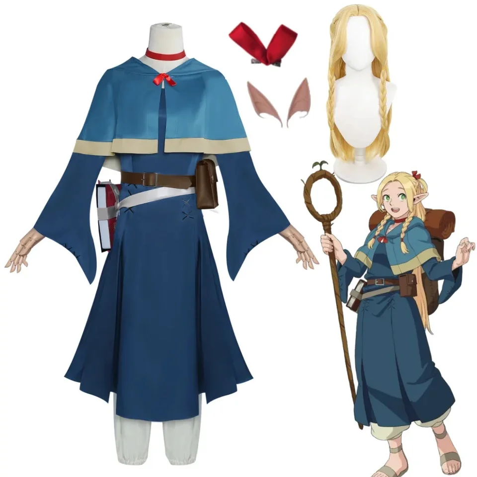 Anime Delicious in Dungeon Marcille Donato Cosplay kostým parochň