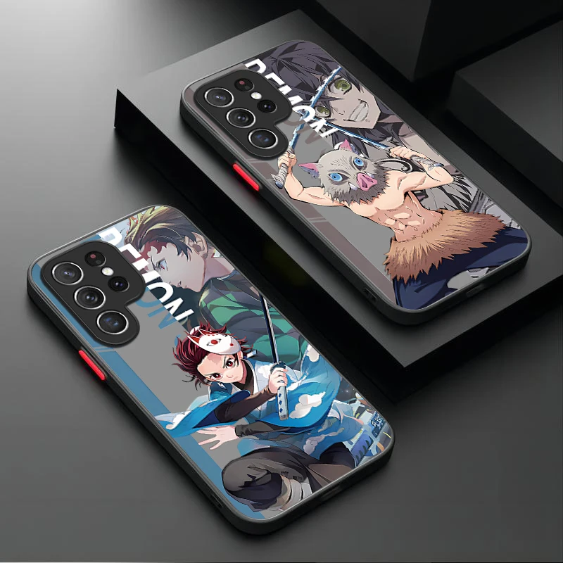 Anime Demon Slayer Case pre Samsung Galaxy S24 S23 S22 Ultra S21 S20 Fe S10 plus A15 A25 A35 A55 5G Poznámka 20 10 Silikónový kryt