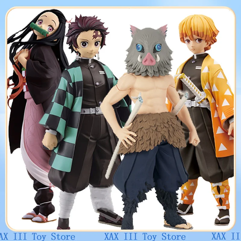 Anime Demon Slayer GK akčné figúrky Kamado Tanjirou Nezuko Agatsuma Zenitsu Hashibira Inosuke PVC Model Model hračky pre deti