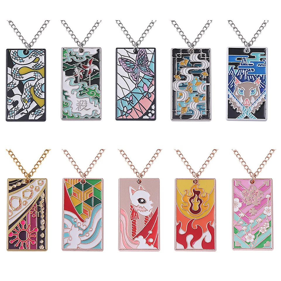 Anime Demon Slayer Kimetsu no Yaiba náhrdelník Kamado Tanjirou Kamado Nezuko Pendant Talisman Cosplay pre fanúšikov darček pre šperky