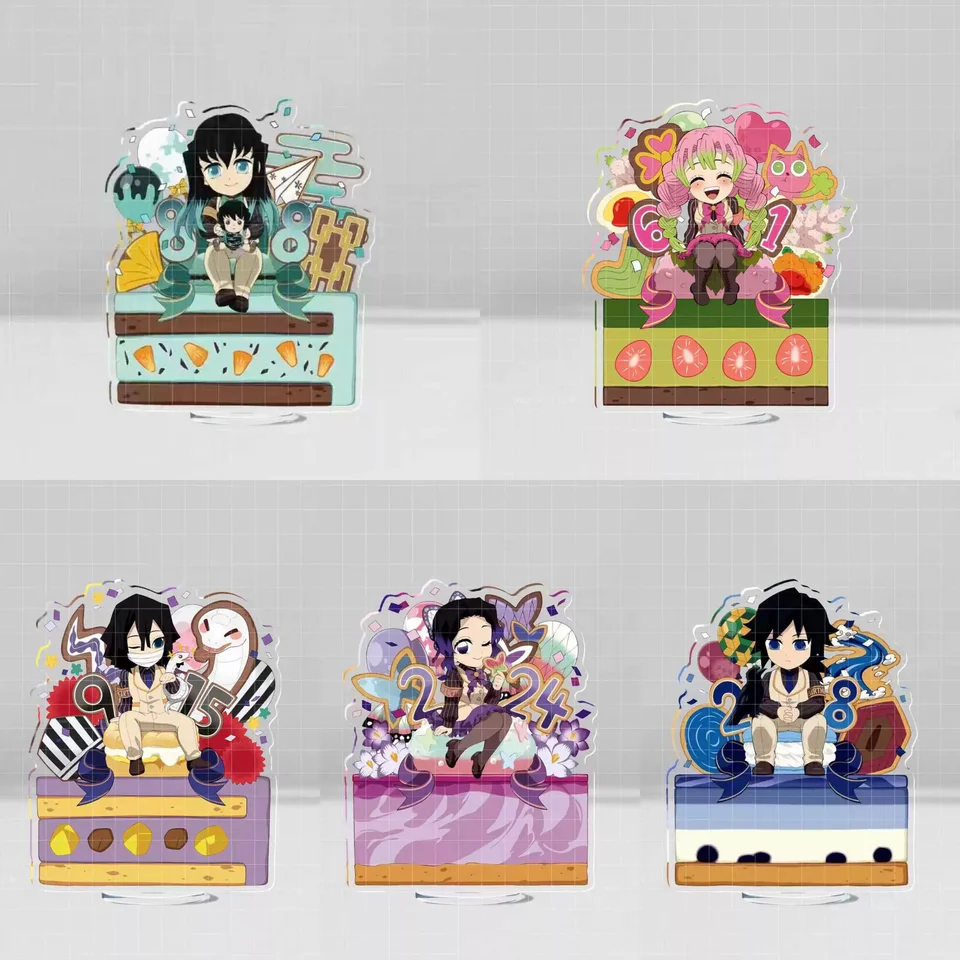 Anime Demon Slayer Kochou Shinobu Tokitou Muichirou Kanroji Mitsuri Cosplay Desktop Display akryl stojaci znak halloween darček