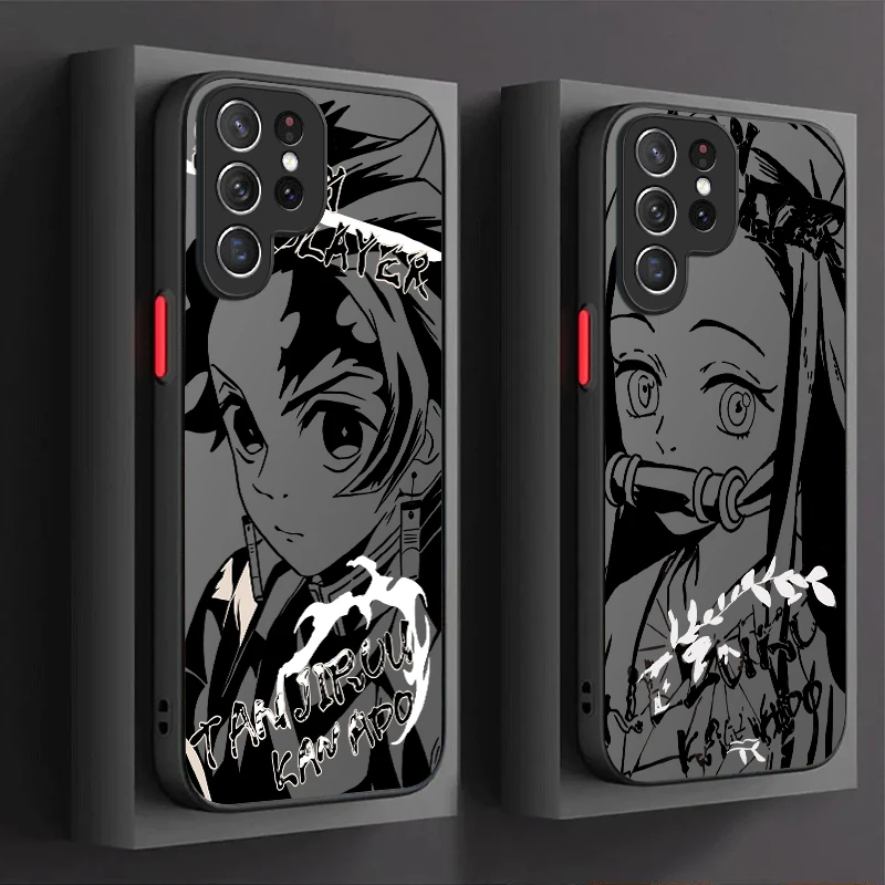 Anime Demons Slayers tvrdý prípad pre Samsung Galaxy S24 S23 S22 Ultra S21 S20 Fe S10 plus A15 A25 A35 A55 5G Poznámka 20 10