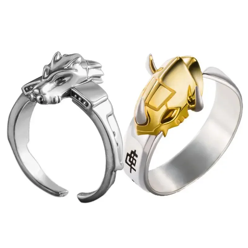 Anime Digital Monster Ring Garurumon Unisex Cosplay nastaviteľný otvárací anjel Angewomon Rings Doplnky šperky darčeky
