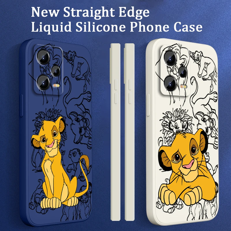 Anime Disney Lion King Liquid Left Lany pre Xiaomi Redmi Note 13 12 12R 11 11T 11S 10S Pro Plus 5G TPU telefónny puzdro