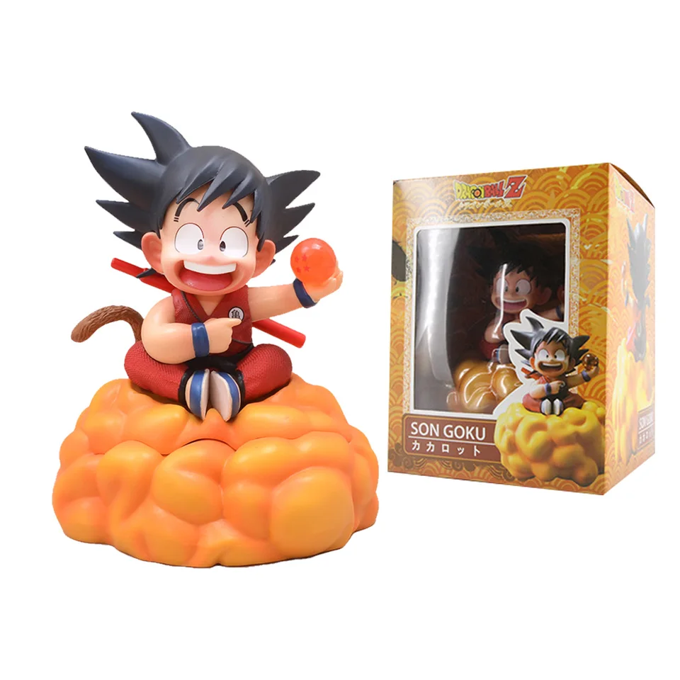 Anime Dragon Ball Son Goku postava Somerssault Cloud Model Doll Dragon Ball Car Toy Action Figure PVC Sedenie pozície