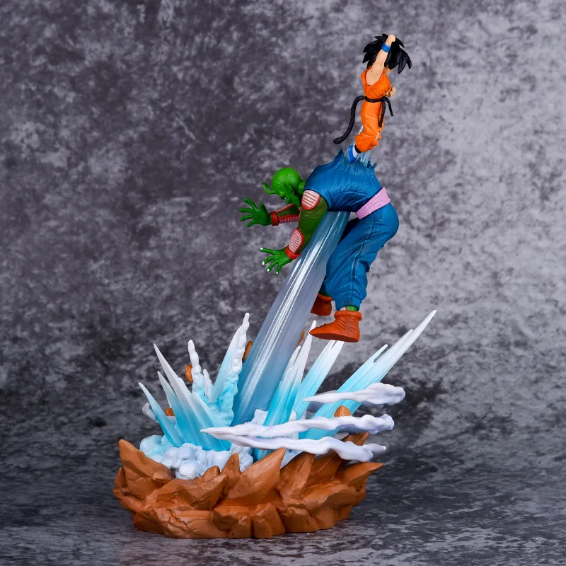 Anime Dragon Ball Son Goku vs Piccolo postava Scéna Fight 21cm PVC Action Figures môže emitovať svetlo GK Collection Model Hračky
