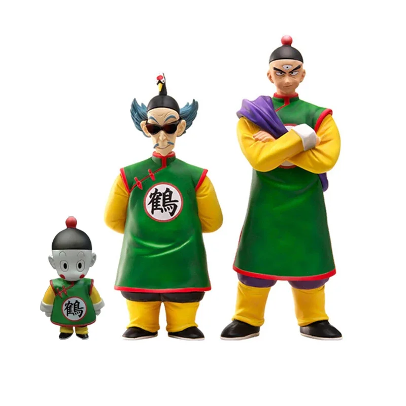 Anime Dragon Ball Z Figures Tien Shinhan Chiaotzu Crane Immortal Action Figures PVC Crane School Collection Model Hračky