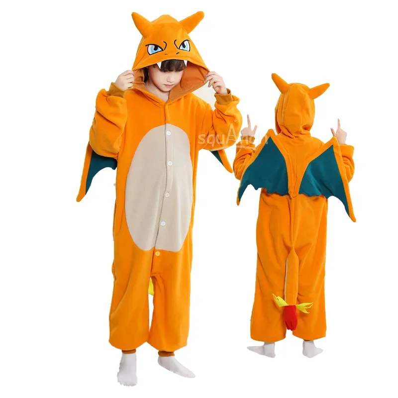 Anime Dragon Onesies Boys Girls Halloween kostým festival party cosplay obleky pyžama charizard kigurumis outfit