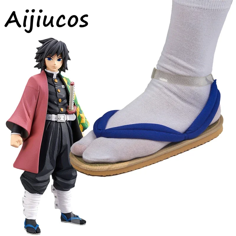 Anime démon Slayer Tomioka Giyuu Cosplay topánky Halloween Party Sandals Plippers pre unisex
