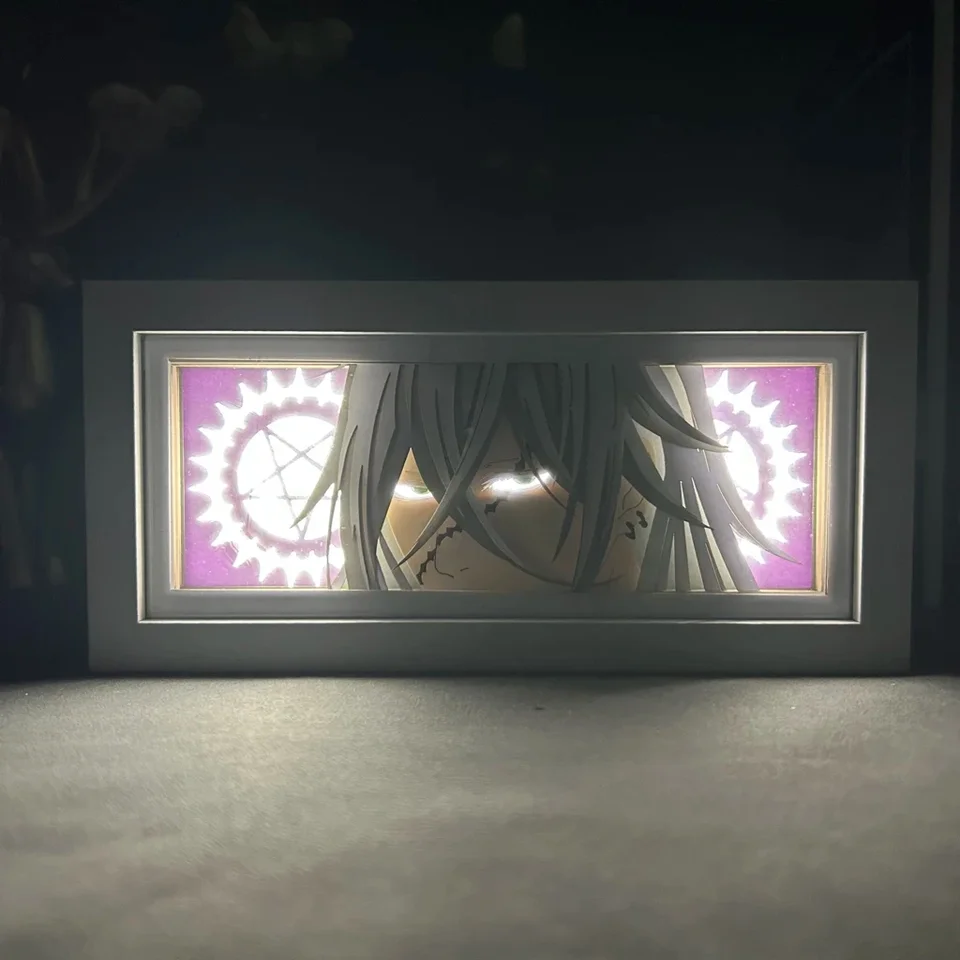 Anime figurín Light Box Undertaker Lamp pre dekoráciu miestnosti 3D DIY Lightbox stolová lampa manga dekoratívne pomôcky