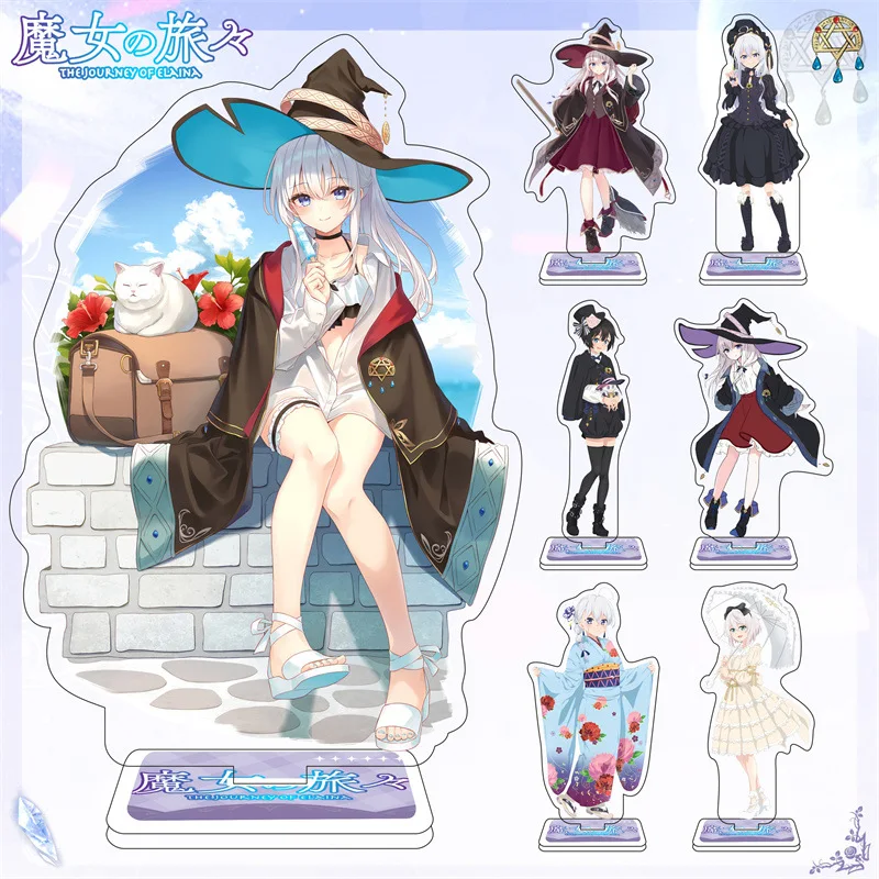 Anime figúrky Elaina putujúca čarodejnica Cesta Elaina akrylovej postavy Postava displej Cosplay Charm Model Model Plate OrName