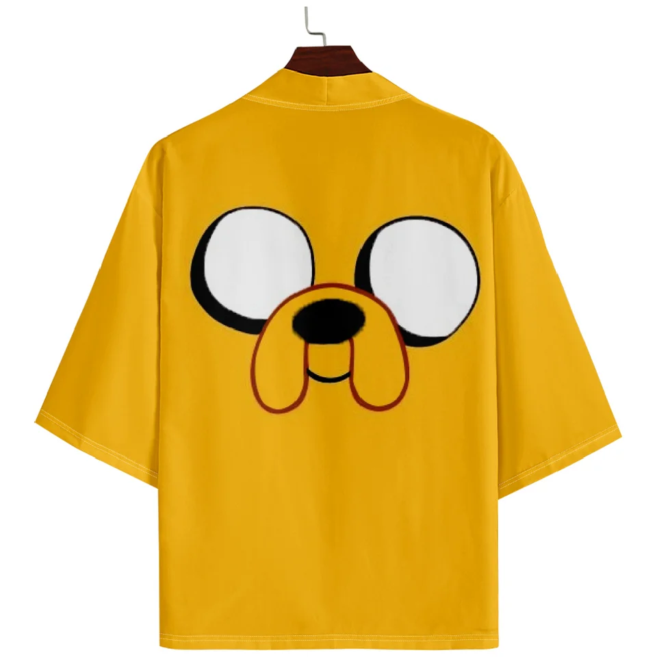 Anime Finn a Jake the Dog čelia japonskému štýlu Kimono Haori Men Women Margan Tradičné japonské oblečenie ázijské oblečenie