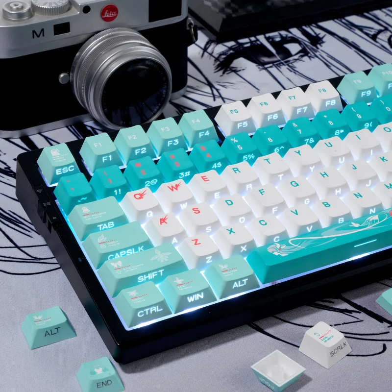 Anime Firefly Keycaps Prehľad 130 klávesov PBT Keycaps Chreey Keycaps Side Tlačový kľúč
