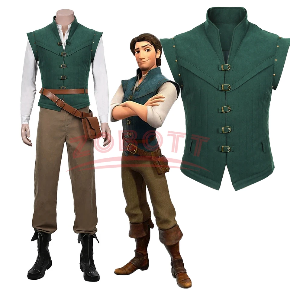 Anime Flynn Rider zamotaný rapunzel cosplay kostým dospelých karnevalové uniforma Halloween anime halloween kniežanské kostýmy doplnky