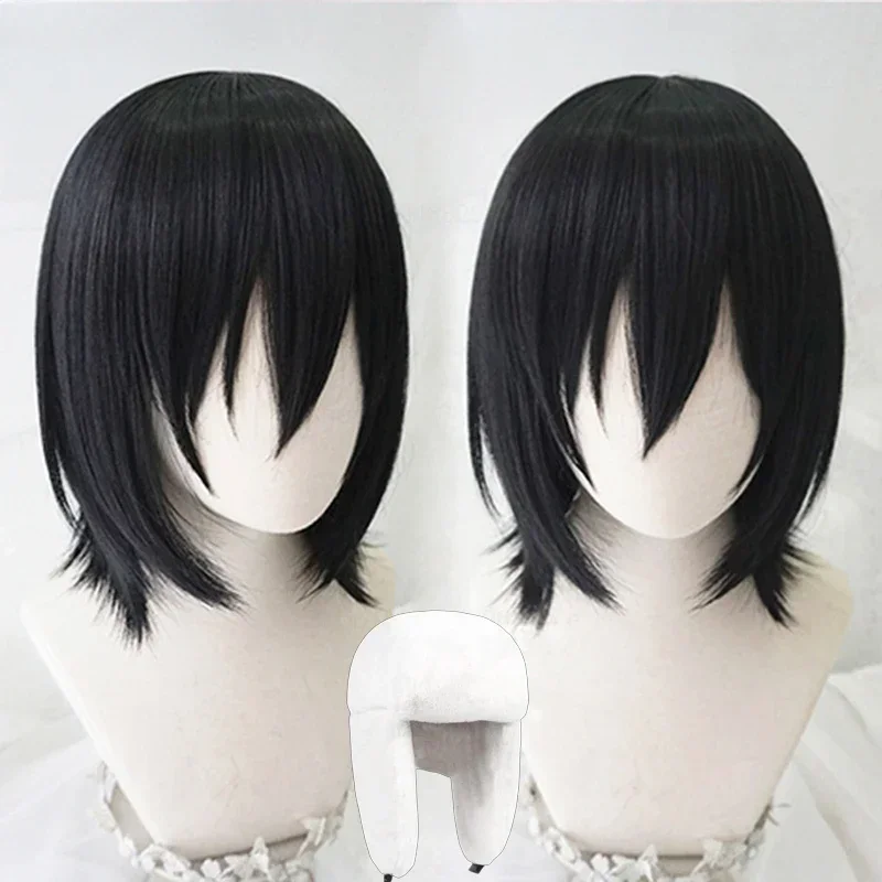 Anime Fyodor parochňa Bungo Stray Dogs Fyodor Dostoevsky cosplay parochňa s krátkym čiernym teplom odolným syntetickým vlasom Perucas Anime parochne