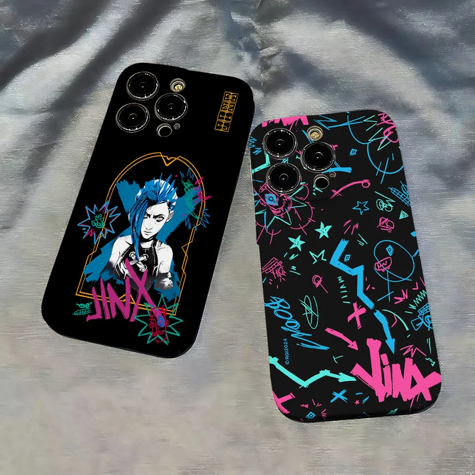 Anime Game Arcane Jinxs Telefón pre Samsung A33 A04 A11 A12 A13 A23 A30 A50 A51 A52 A53 A71 A73 4G 5G GLOSSY HD HD Tvrdý kryt PC Cover PC
