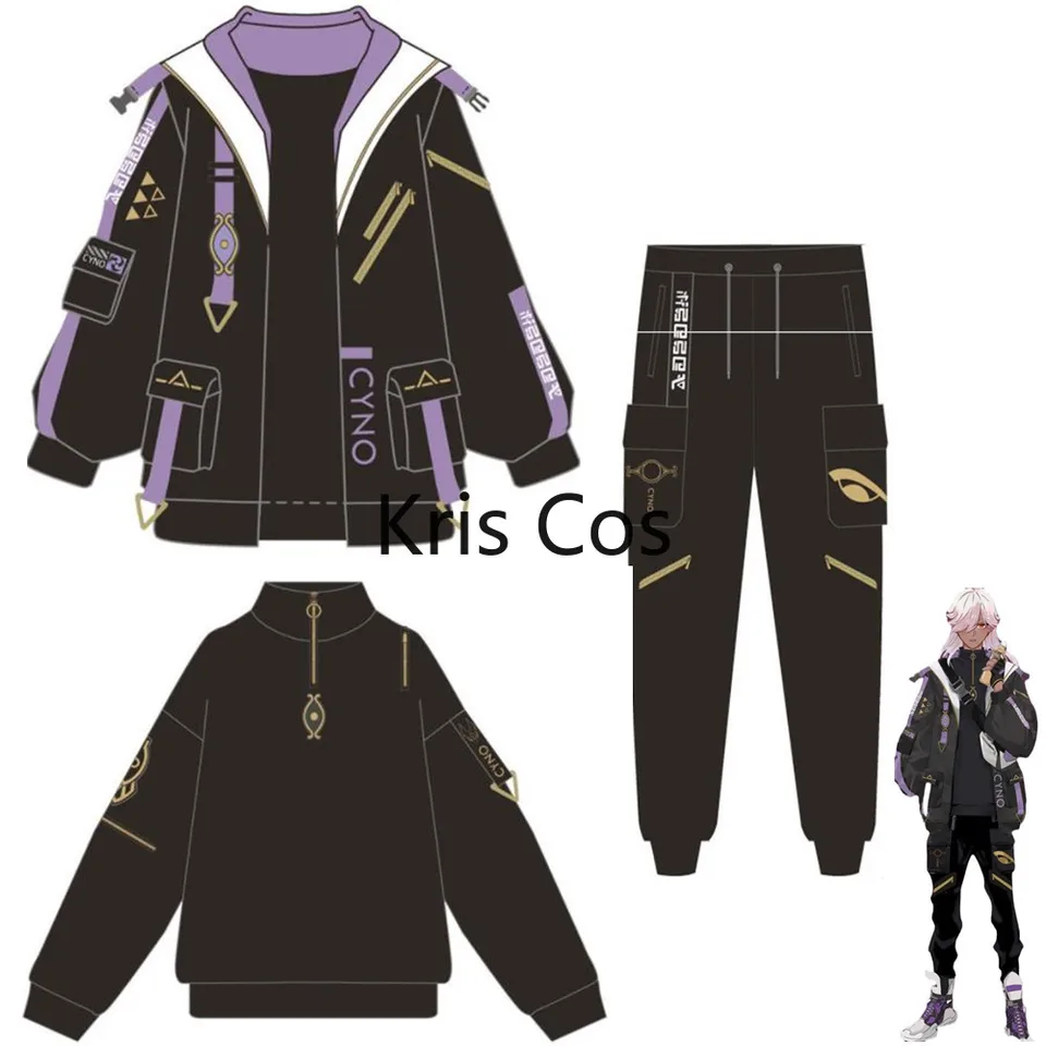 Anime Game Genshin Impact Cyno Cosplay kostým Perifery derivátová služba Cool mikina kabát