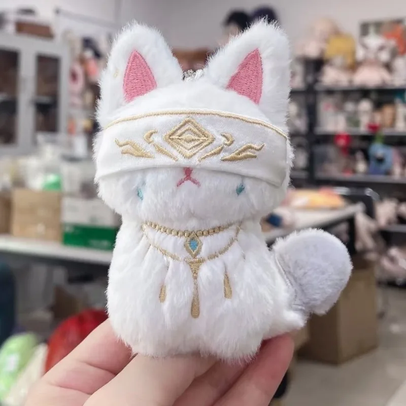 Anime Game Identity v Cosplay Seer Eli Clark White Cat rozkošná 10 cm batoh pre prívesok plyšové kľúče darčeky