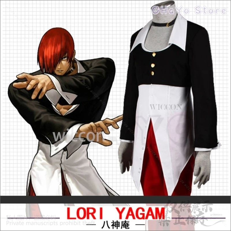 Anime Game King of Fighters Cosplay Iori Yagami Battle Battle Uniform Suit Parochne pre Halloween vianočné večierky Cos Prispôsobené