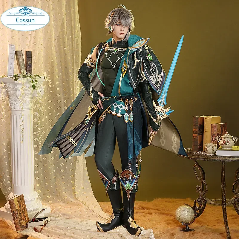 Anime Genshin Impact Alhaitham Game Suit Cosplay kostým móda nádherná uniforma Halloween Carnival Party Outfit Men