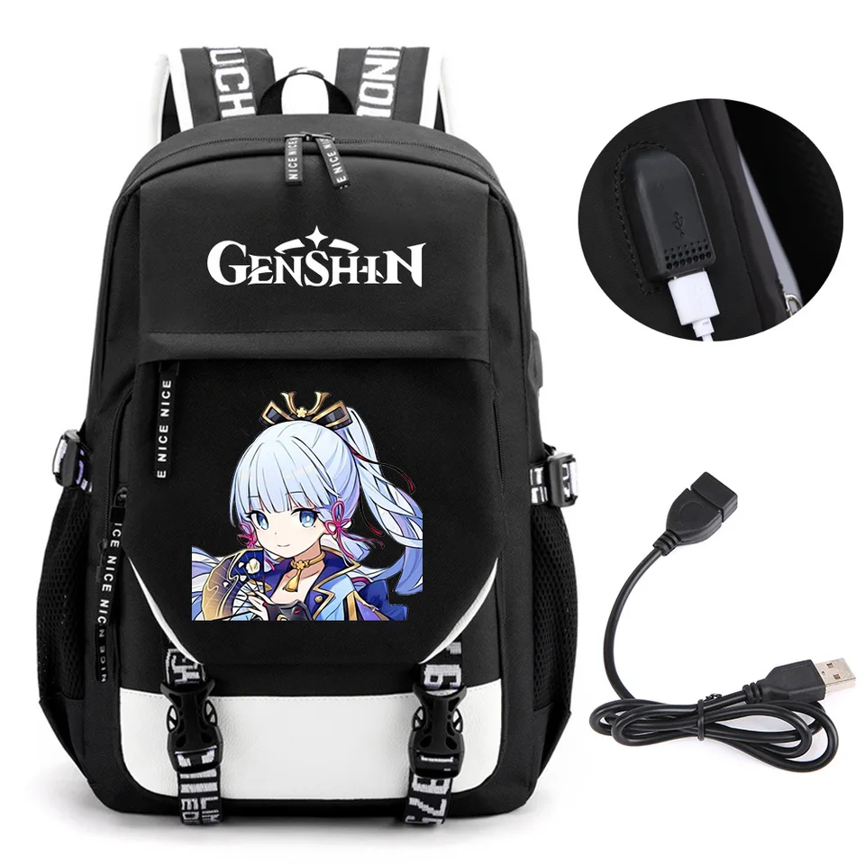 Anime Genshin Impact Backpack School Book Bags