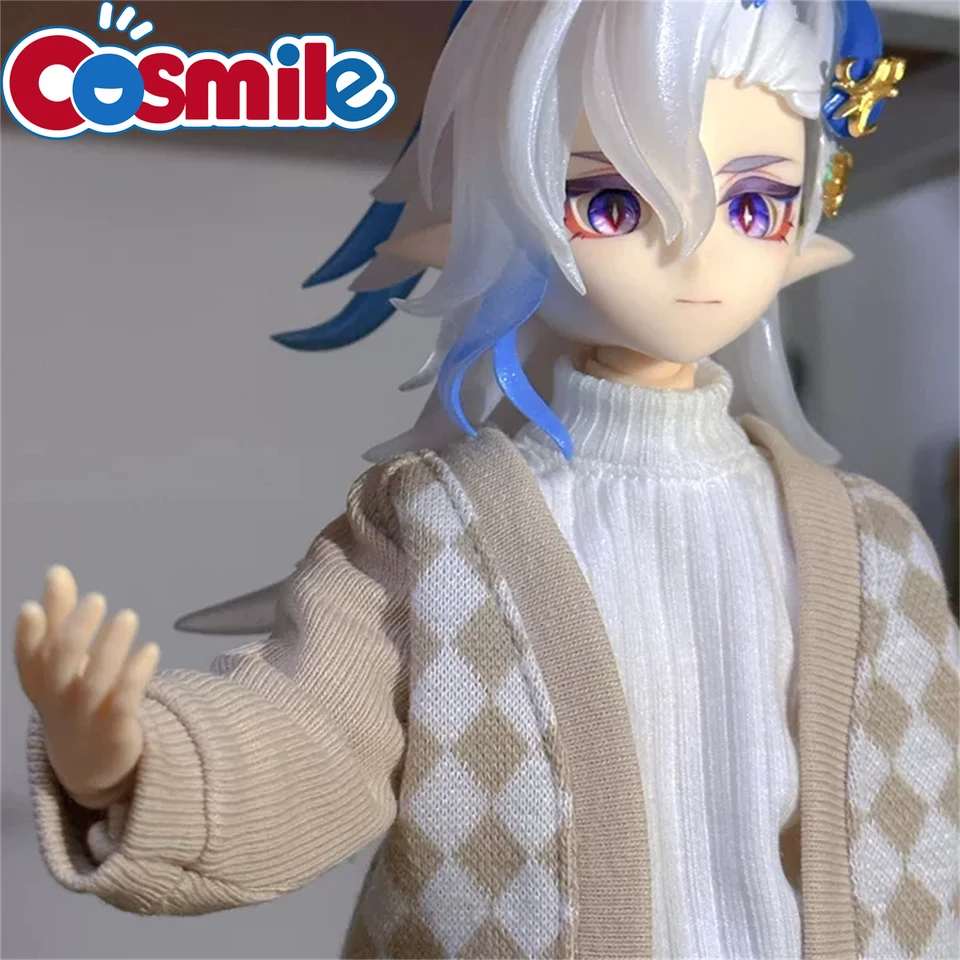 Anime Genshin Impact Neuvillette OB11 OB22 BJD Hair Hair Wig Head Shell Model Model Odnímateľný ručne vyrábaný Doll Accessories Game Cute Requs
