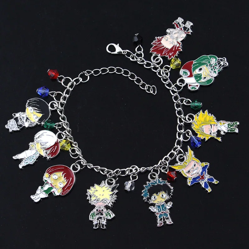 Anime Gift My Hero Academia Academia Náramok Smalt Zliatina Kovové reťazce Kúzla Lzuku Midoriya Náramok Fig