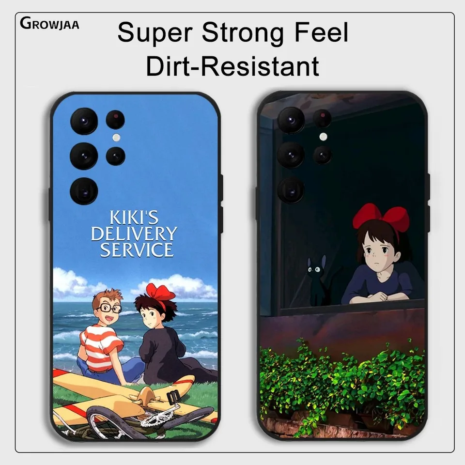 Anime Girl Cat Kiki telefónny puzdro pre Samsung Galaxy S24 Ultra S22 S23 Ultra S21 S20 5G Ochranné silikón TPU Funda TPU