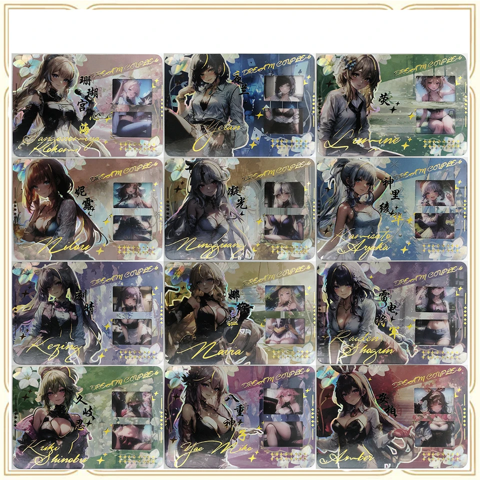 Anime Goddess Story Dream Companion Film Raiden Shogun Yae Miko Boys Herné hračky Zberateľné karty Vianočné narodeniny Darčeky
