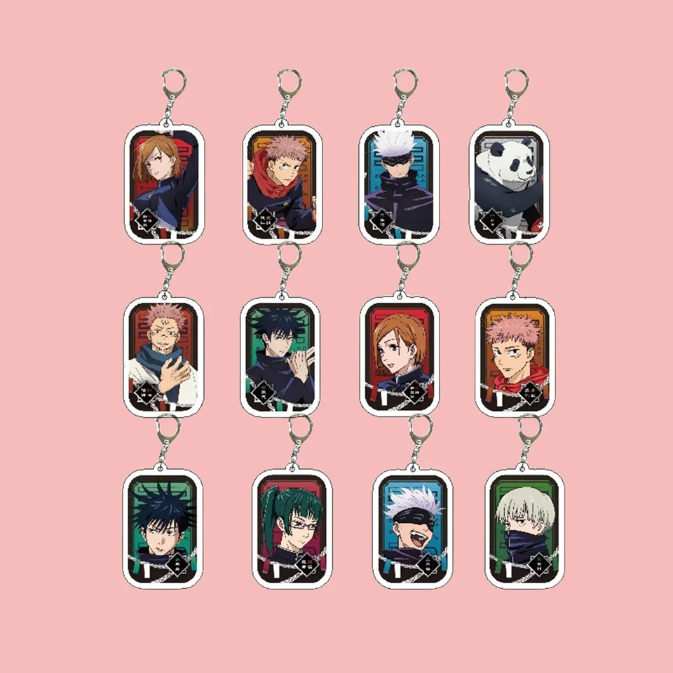 Anime Goods Acryl Keychain roztomilý Y2K Spell Return Keychain pre tlačidlá vrecka Klávesové kľúče vrecká na batohové kolekcie Zobrazenie príslušenstva
