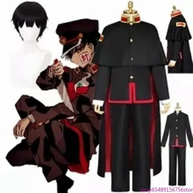 Anime Hanako Kun Cosplay kostým toalety viazaného uniformy uniformy celé nohavice košele plášť plášťové klobúky Halloweenwtree222