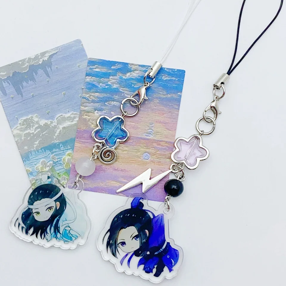 Anime Heaven Oficiálne požehnanie Cosplay Tian Guan Ci Fu Hua Cheng Xie Lian Pár telefónne reťaze