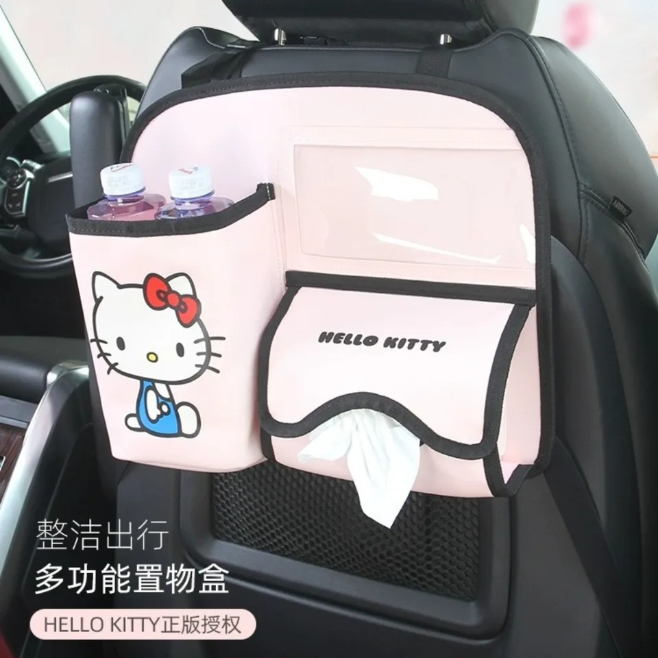 Anime Hello Kittys sanrios auto stoličky zadné skladovacie tašku