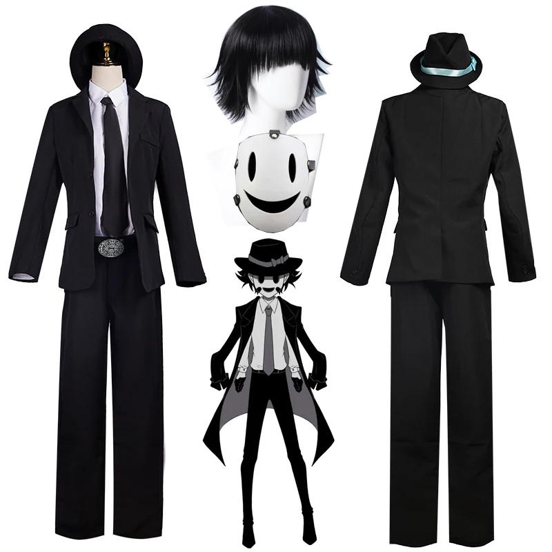 Anime High Rise Invasion Sniper Sniper Mask Cosplay kostým Tenkuu Shinpan Role Play Suit Hat Parochne Party Uniformné doplnky Halloween Darčeky