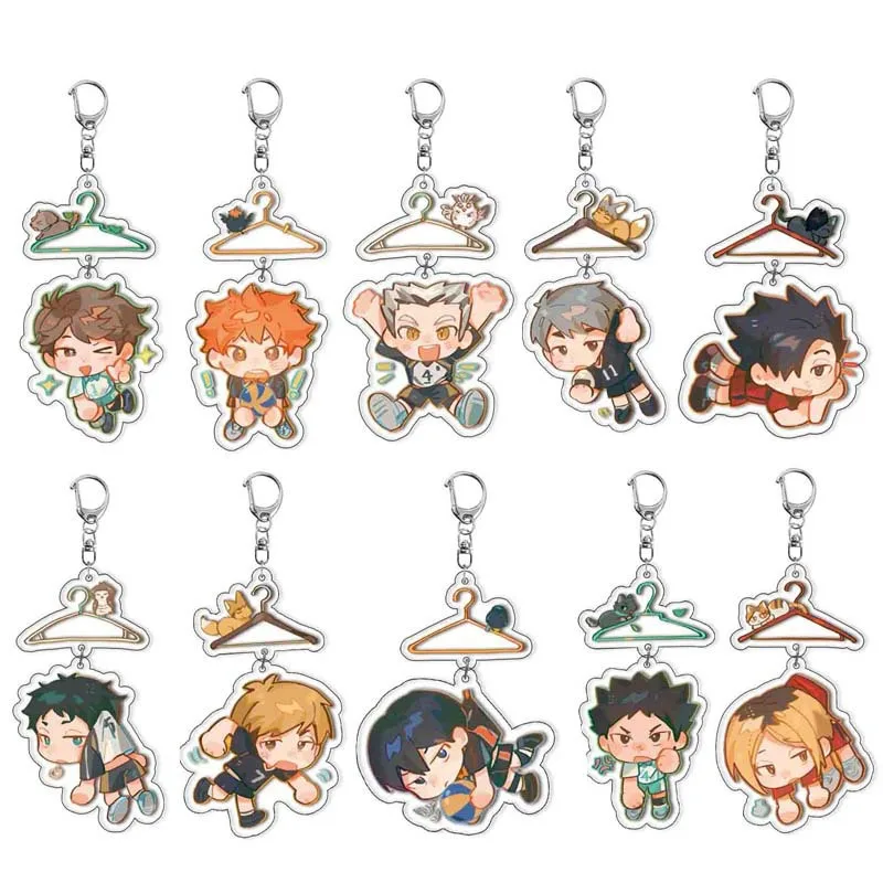 Anime hinata shoyo Tobio Kageyama daichi Sawamura Suguwara Cosplay Cosplay kostým Keychain príslušenstvo Kľúčový reťazec prívesok Prop