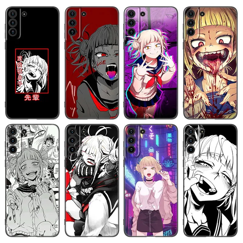Anime Hitiko Toga Waifu čierny silikónový puzdro pre Samsung Galaxy S20 S23 Fe S21 S22 S24 Ultra S10 Lite S8 S9 Plus Edge S7