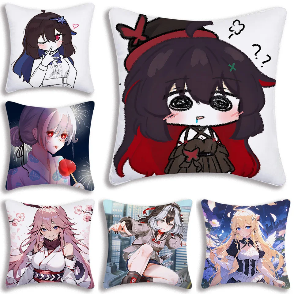 Anime honkai náraz 3 kawaii vankúš pokrýva karikatúru pohovky dekoratívne dom