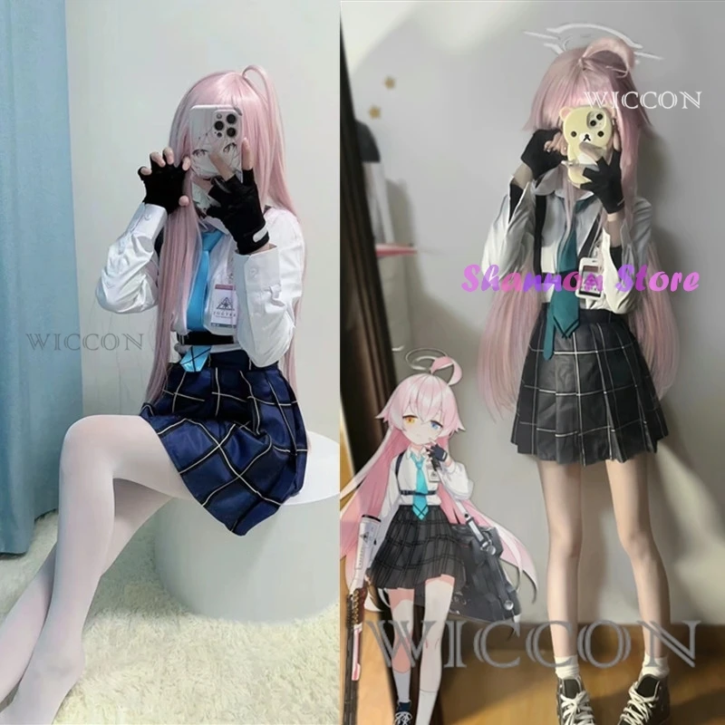 Anime hra Blue Archív Takanashi Hoshino Cosplay kostým parochň
