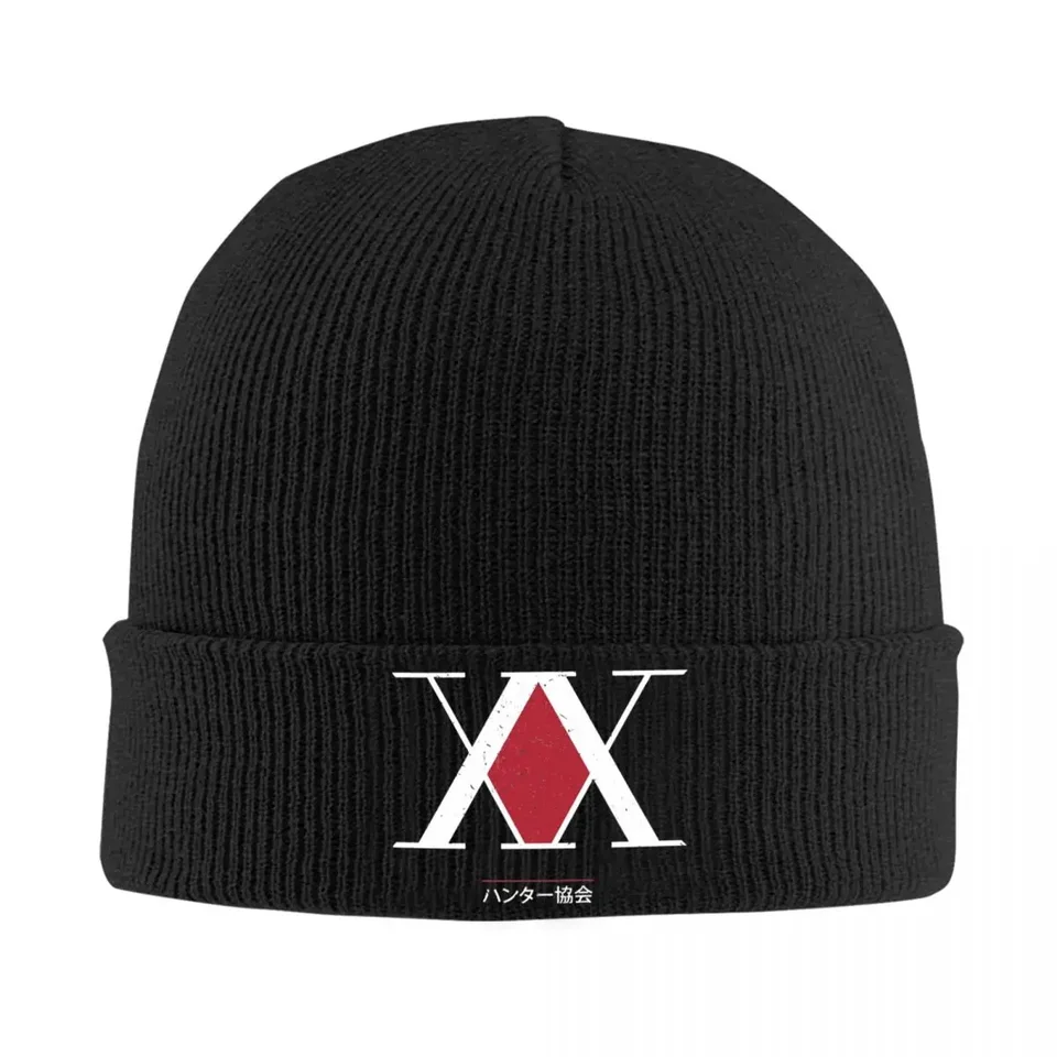 Anime Hunter x Hunter Association logo pletené čiapky dámske mužské čiapky zimné klobúky akrylové teplé melónové čiapka