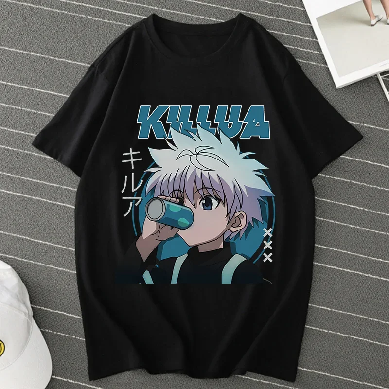 Anime Hunter X Killua Zoldyck T Tirlts Muži/ženy Hxh Tričko Casy Casy Plus Streetwear Summer Men Topy