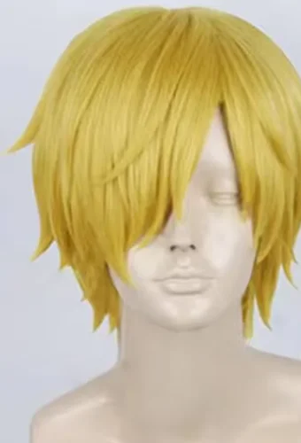 Anime jeden kus cosplay parochne parochne sanji parochňa s krátkym rovným žltý