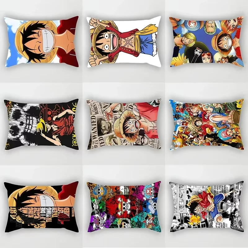 Anime jeden kus Luffy vankúš zakrýva obdĺžnik vankúš v vankúši