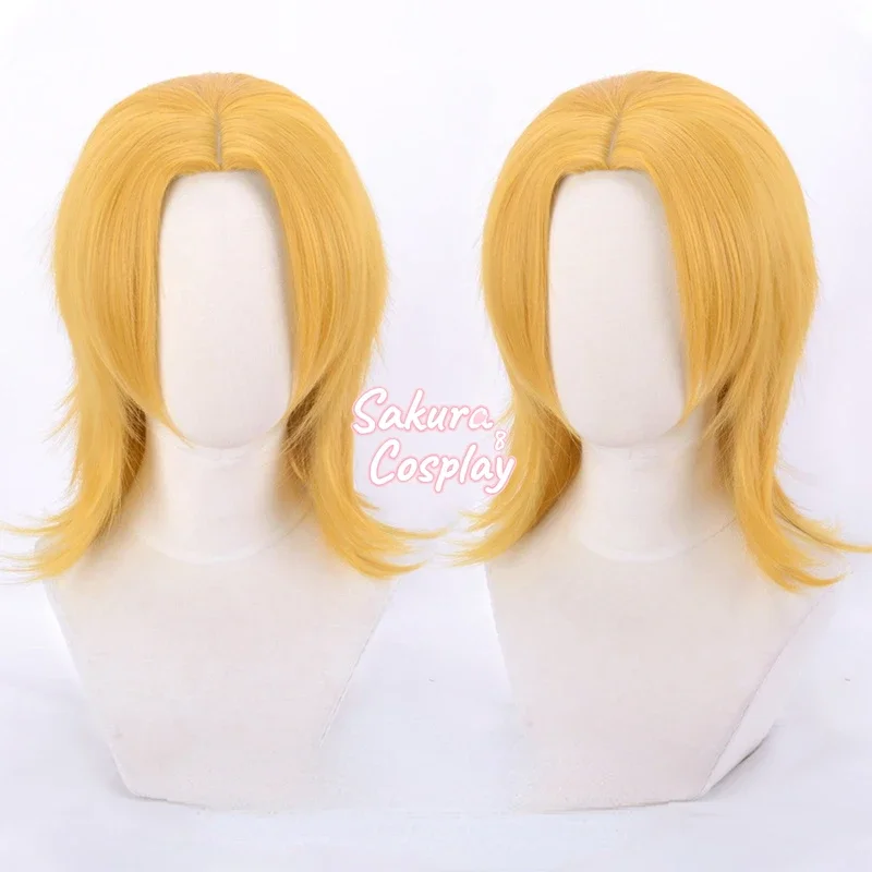 Anime jojo bizarné dobrodružstvo Johnny Joestar Cosplay zlatý krátky tepelne odolný voči syntetickým vlasom Halloween Costume Party + parochňa čiapka