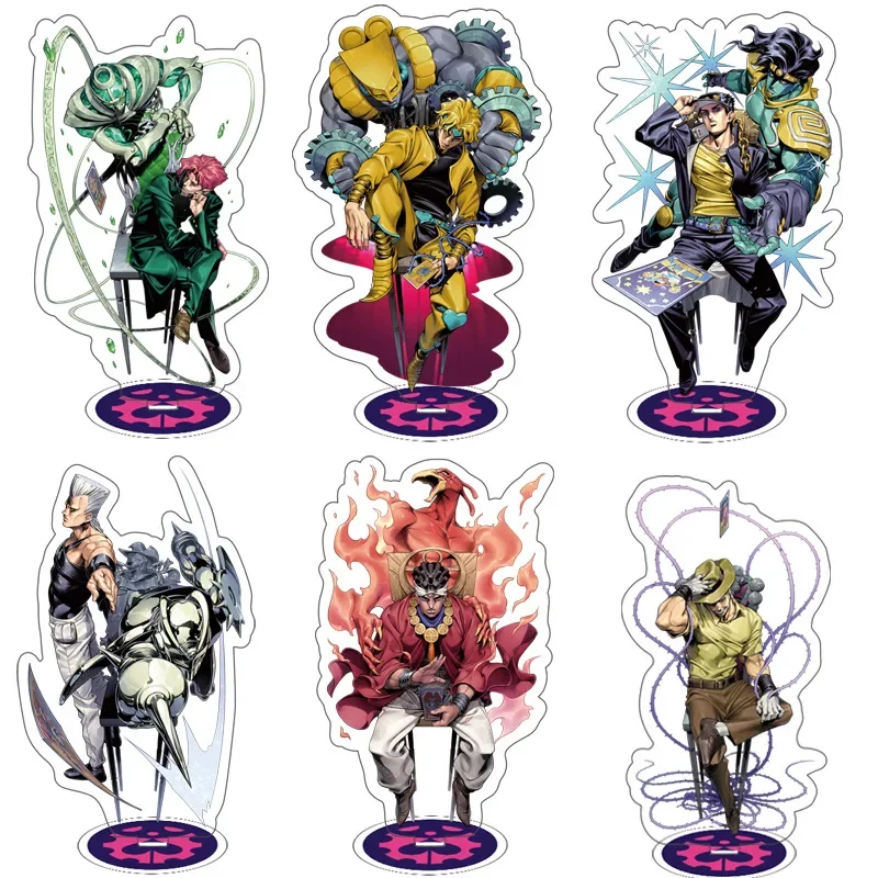 Anime jojos bizarné dobrodružstvo akrylové stojany modely hračky 15cm kujo jotaro kakyoin noriaki figurín Action Collection