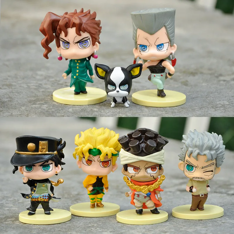 Anime Jojo's Bizarre Adventure Figure Kujo Jotaro Star Platinum Iggy Polnareff Kakyoin Tenmei akčná figúrka pre deti Model Doll Hračky
