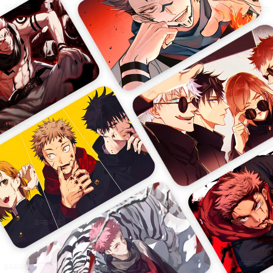 Anime jujutsu kaisen kreditné karty Skin Stupers for Visa Bank Transport Card Witerproof Sticker Anti-Scratch Darček
