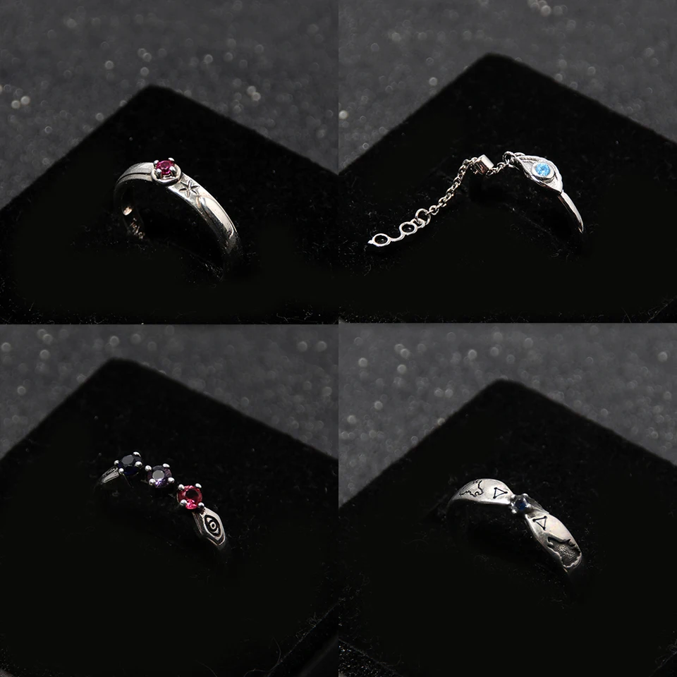Anime jujutsu kaisen ring itadori yuji gojo sacotu cosplay nastaviteľné unisexové prstene